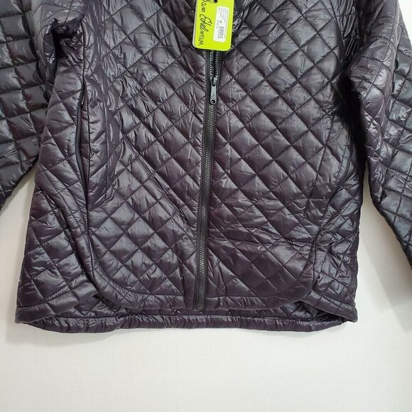 SAM EDELMAN Quilted Hi-lo Hem Coat Jacket Black Women Size M & L - Picture 3 of 12